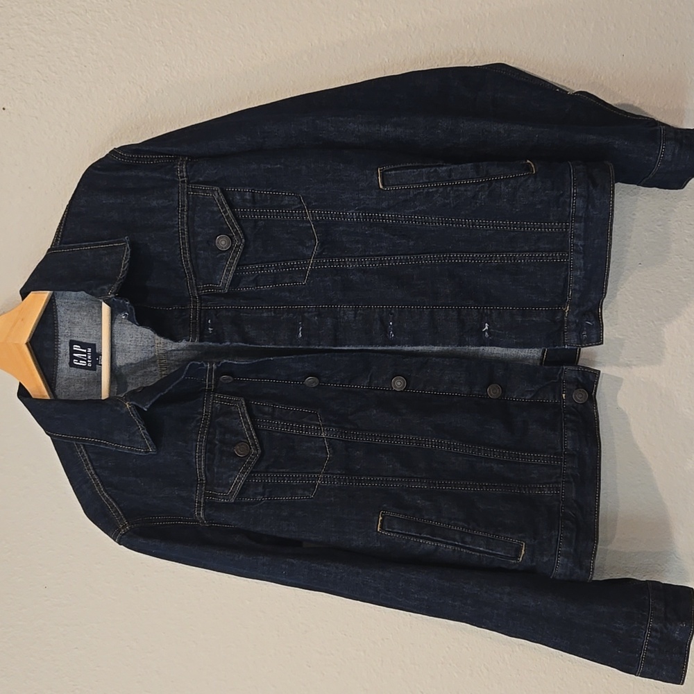 GAP Men's Dark Wash Denim Jacket
